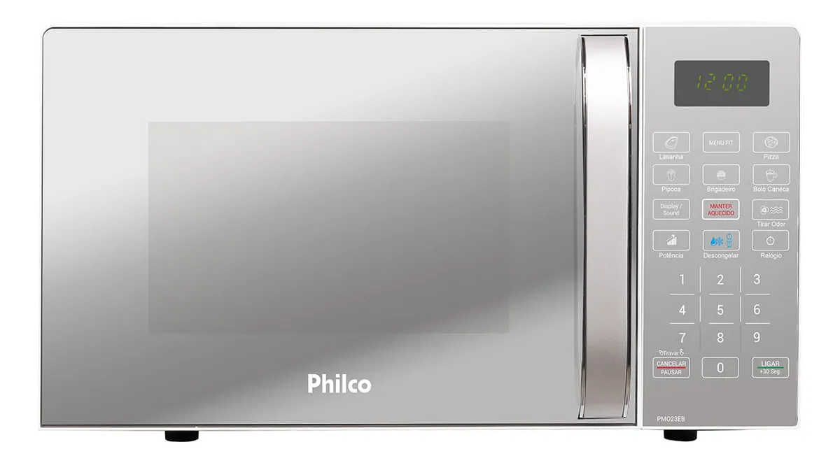 Micro-ondas Philco PMO23EB Limpa Fácil 20 Litros Potência de 1100W Cor Branco